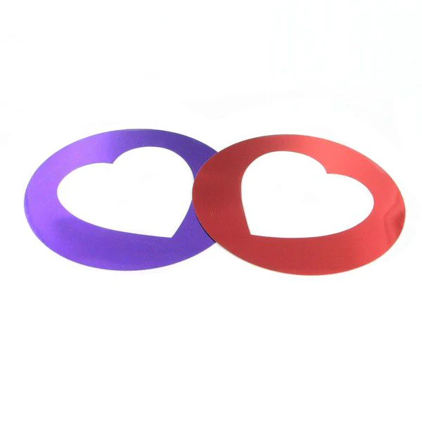 2.25" Round Heart Mylar Rings