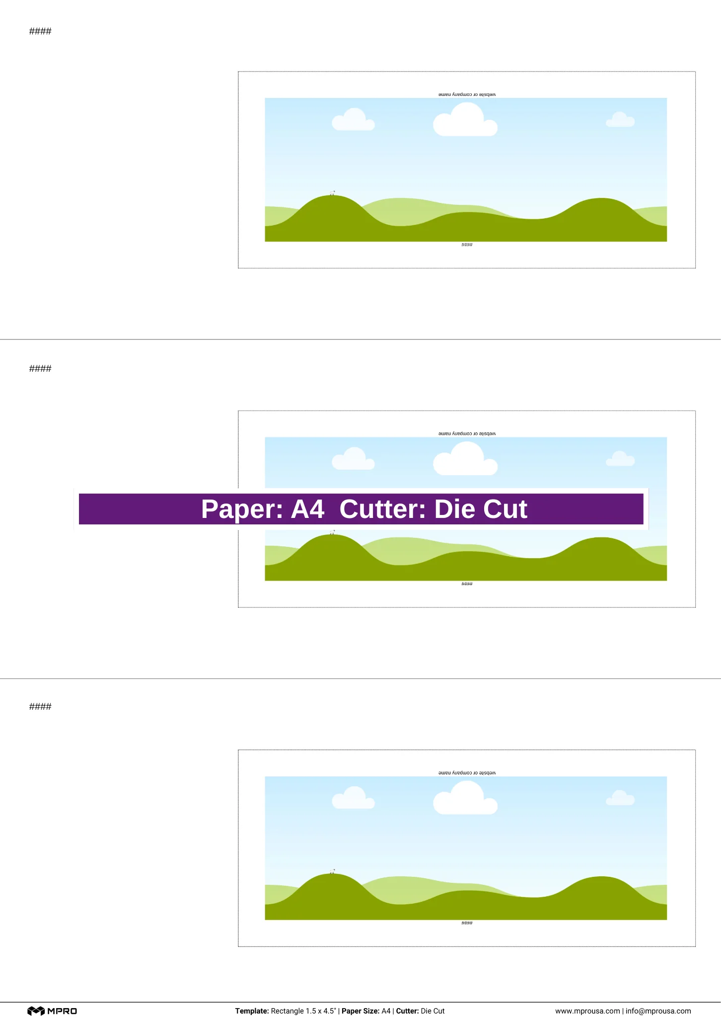 MPRO Rectangle 1.5 x 4.5" Printing Templates - Image 5