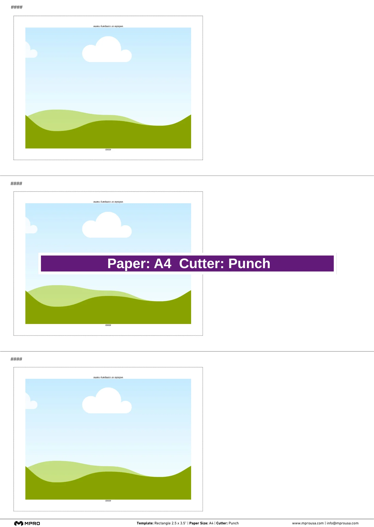 MPRO Rectangle 2.5 x 3.5" Printing Templates - Image 4