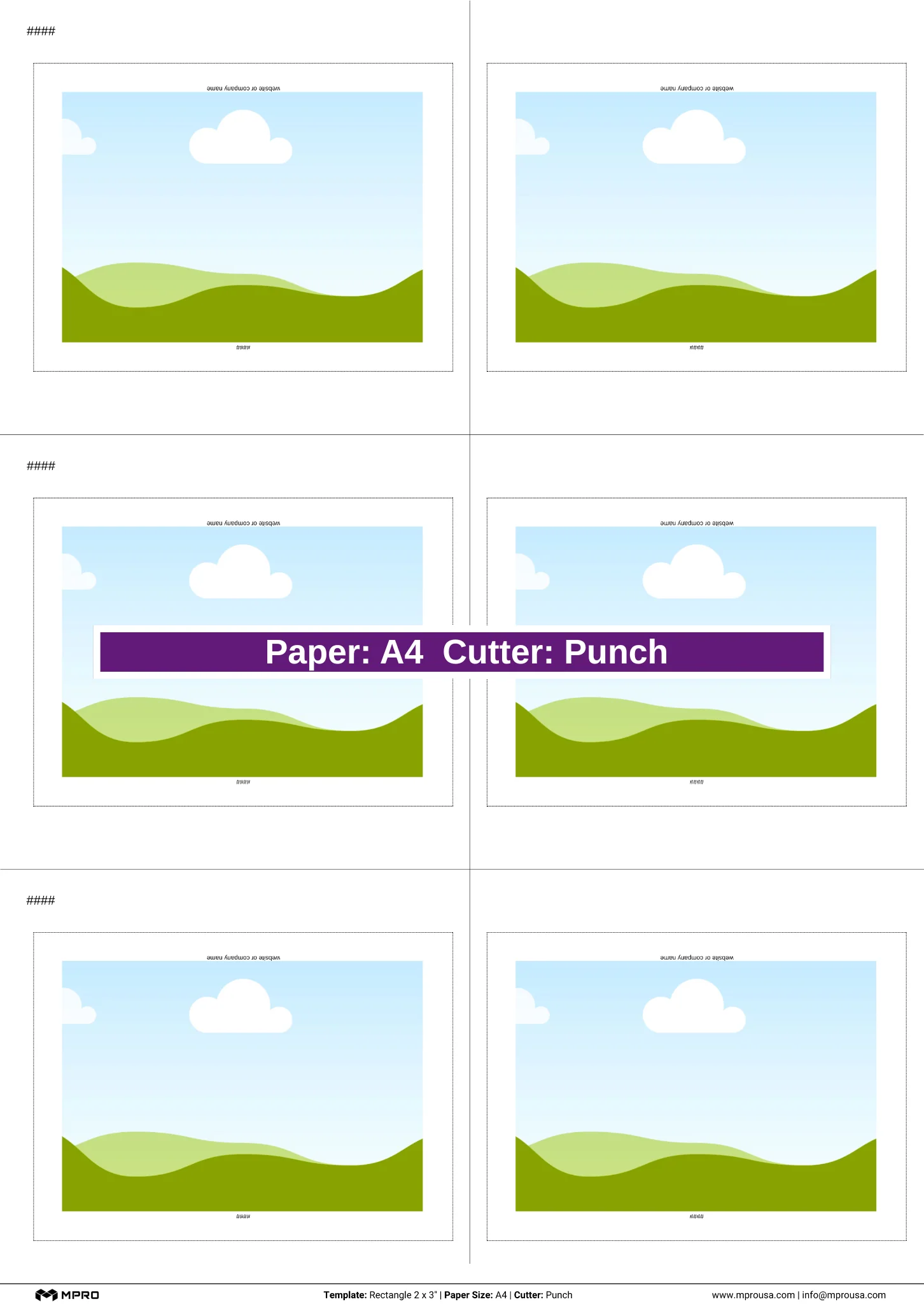 MPRO Rectangle 2 x 3" Printing Templates - Image 4