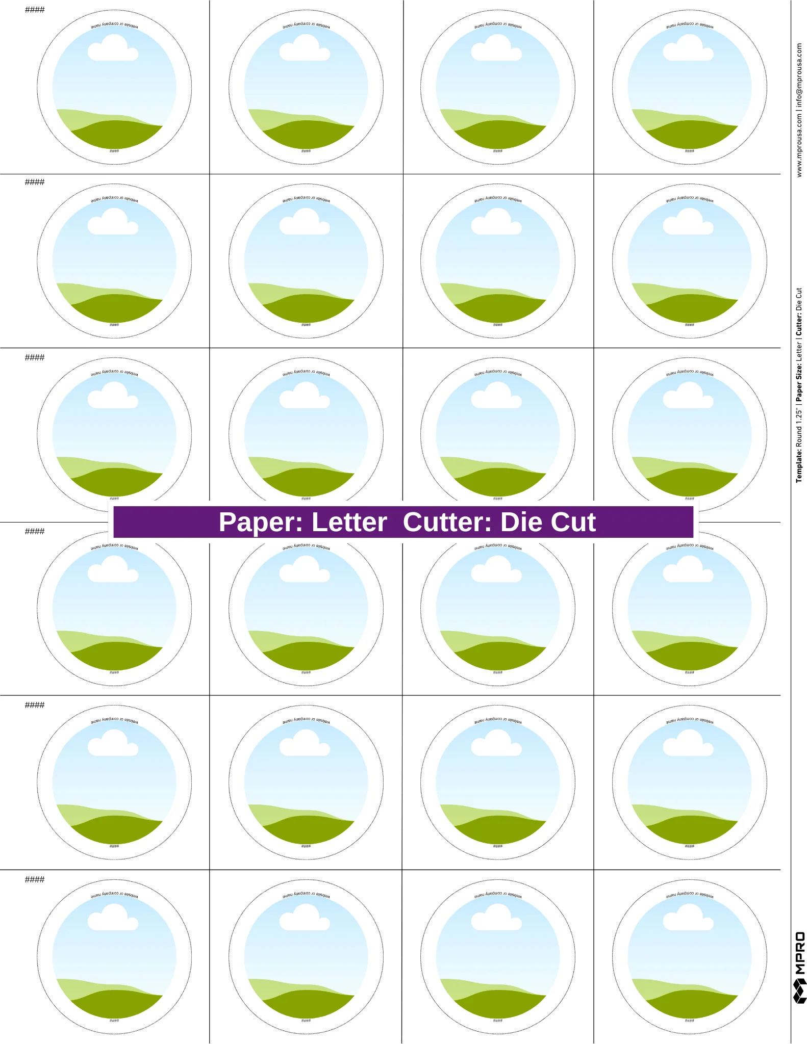 MPRO Round 1.25" Printing Templates - Image 3