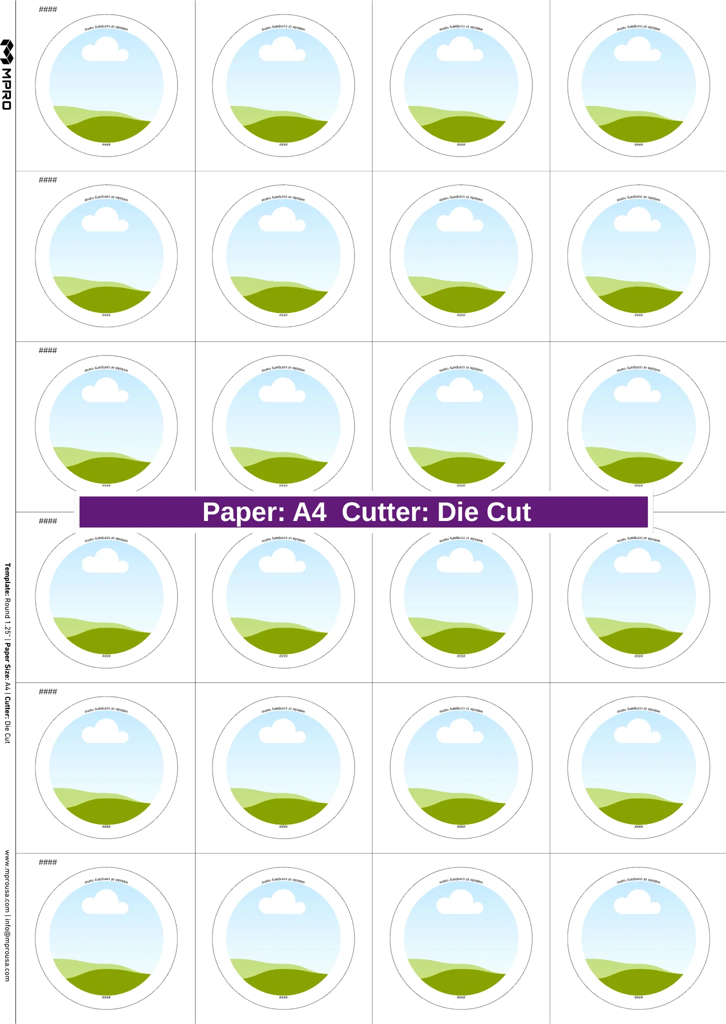MPRO Round 1.25" Printing Templates - Image 5