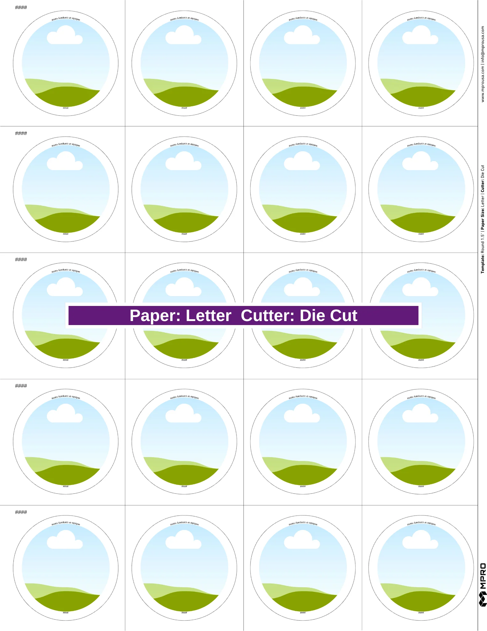 MPRO Round 1.5" Printing Templates - Image 3