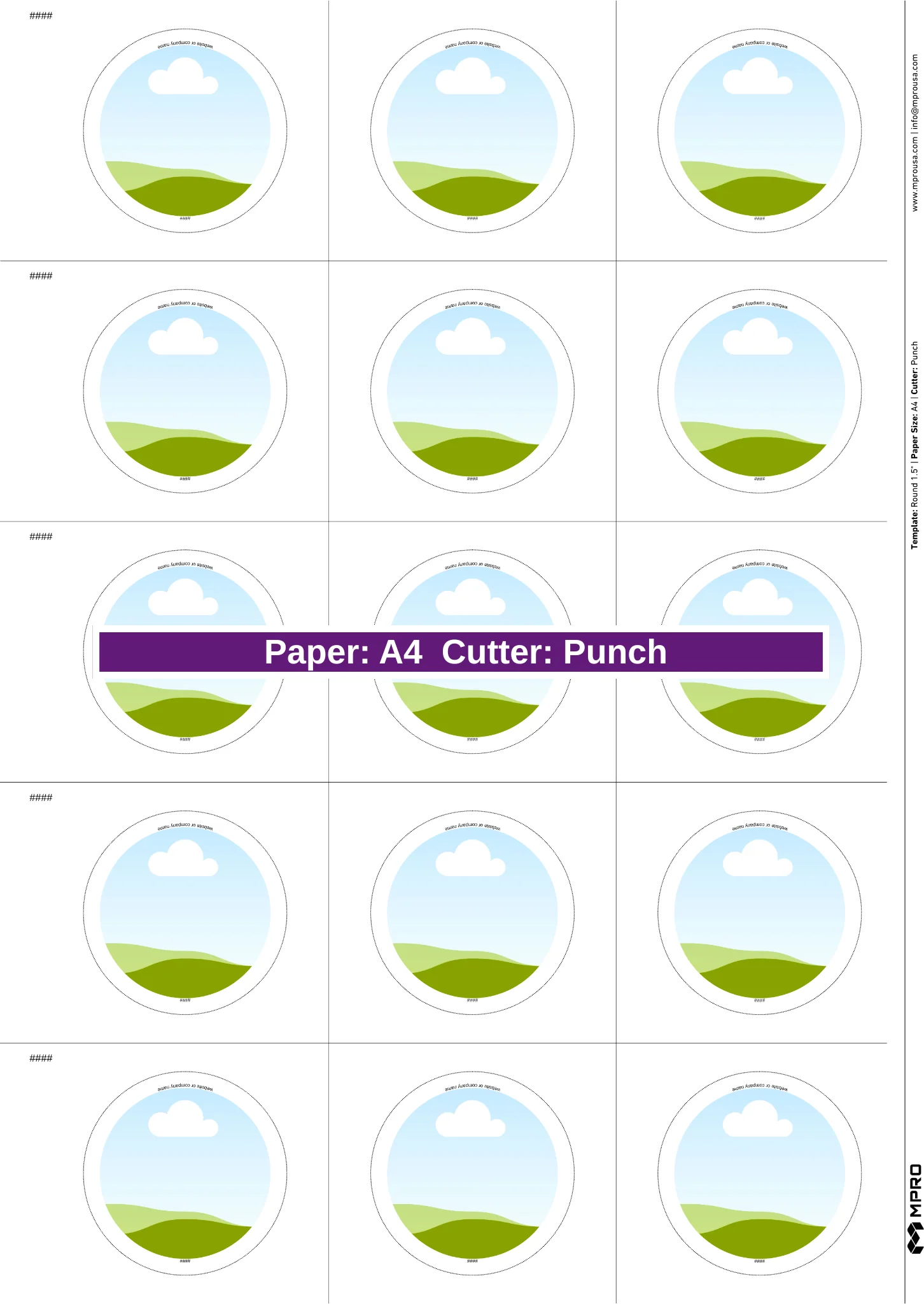 MPRO Round 1.5" Printing Templates - Image 4