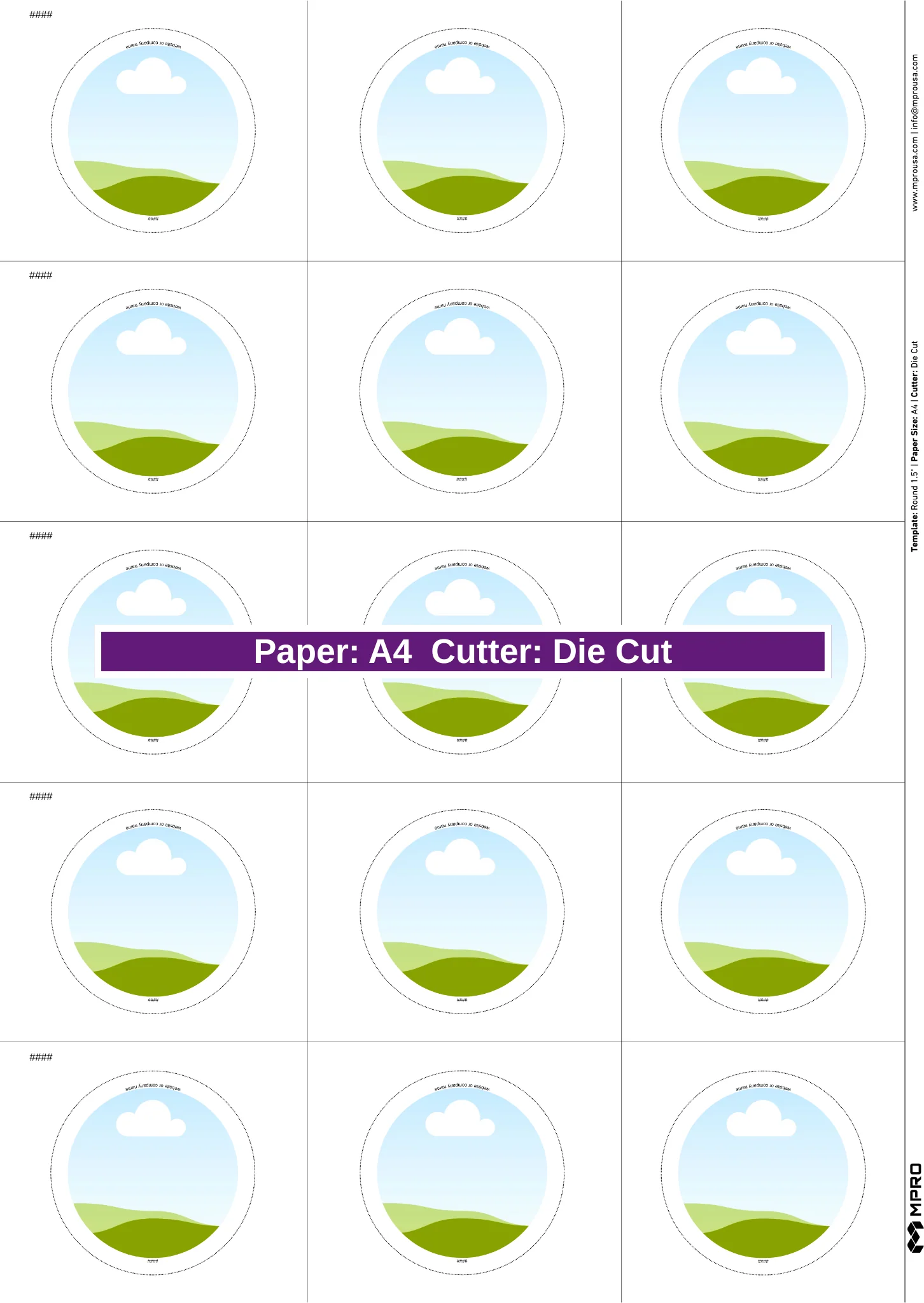 MPRO Round 1.5" Printing Templates - Image 5