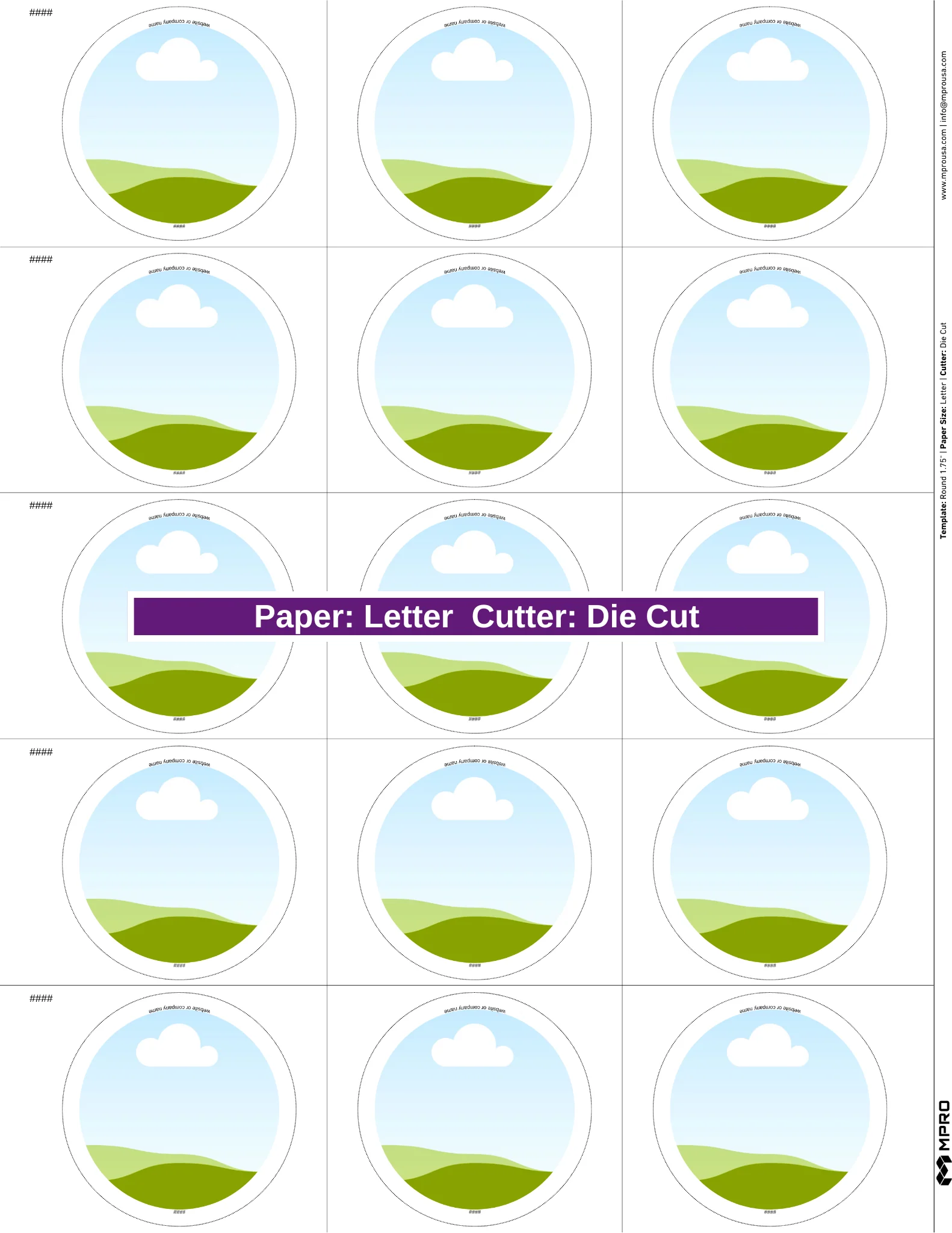 MPRO Round 1.75" Printing Templates - Image 3