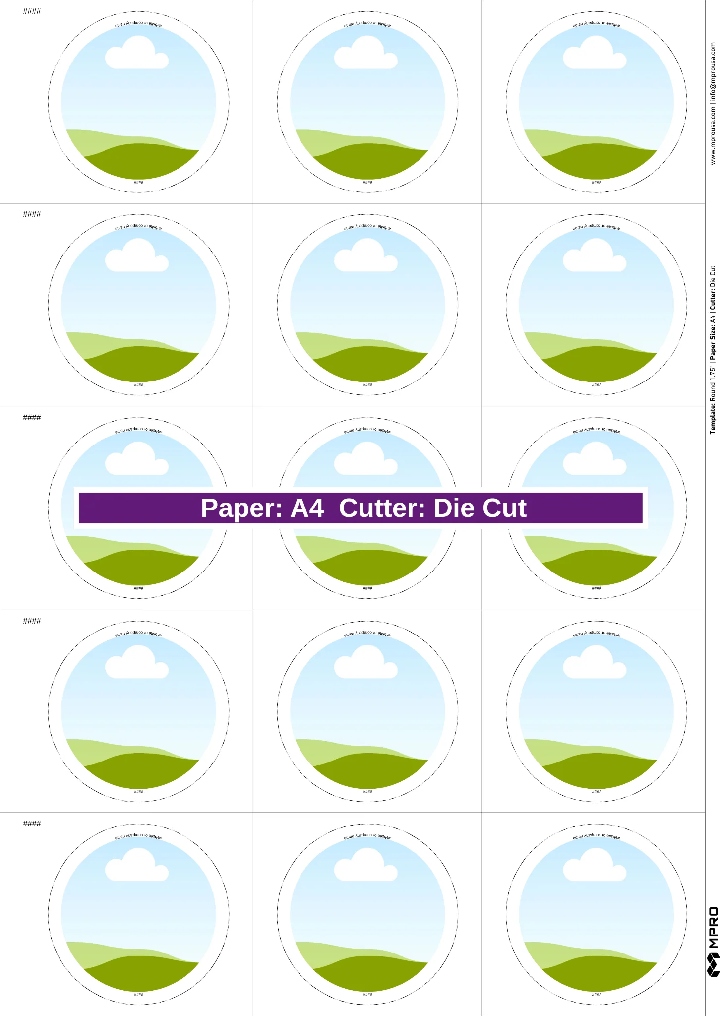 MPRO Round 1.75" Printing Templates - Image 5
