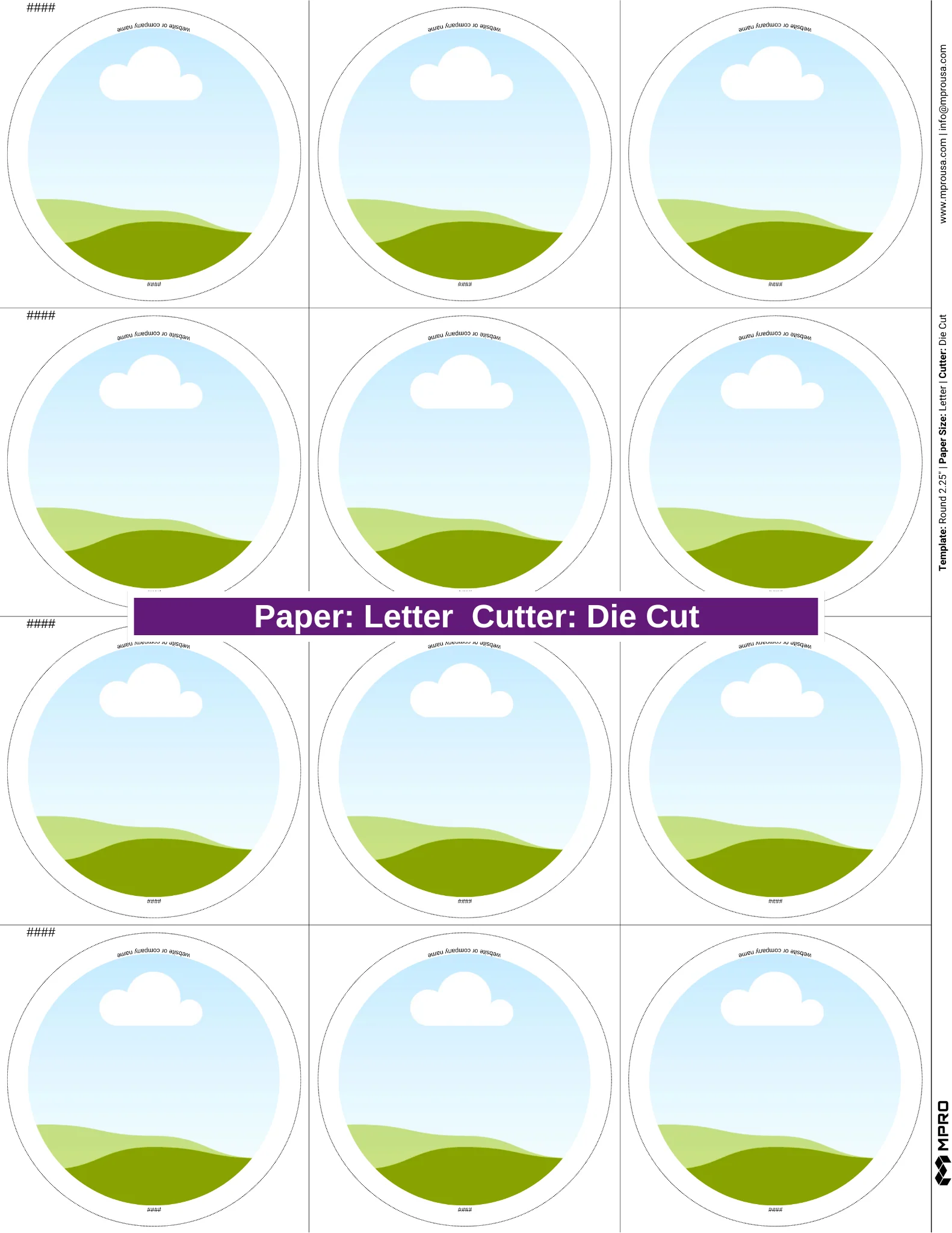 MPRO Round 2.25" Printing Templates - Image 3