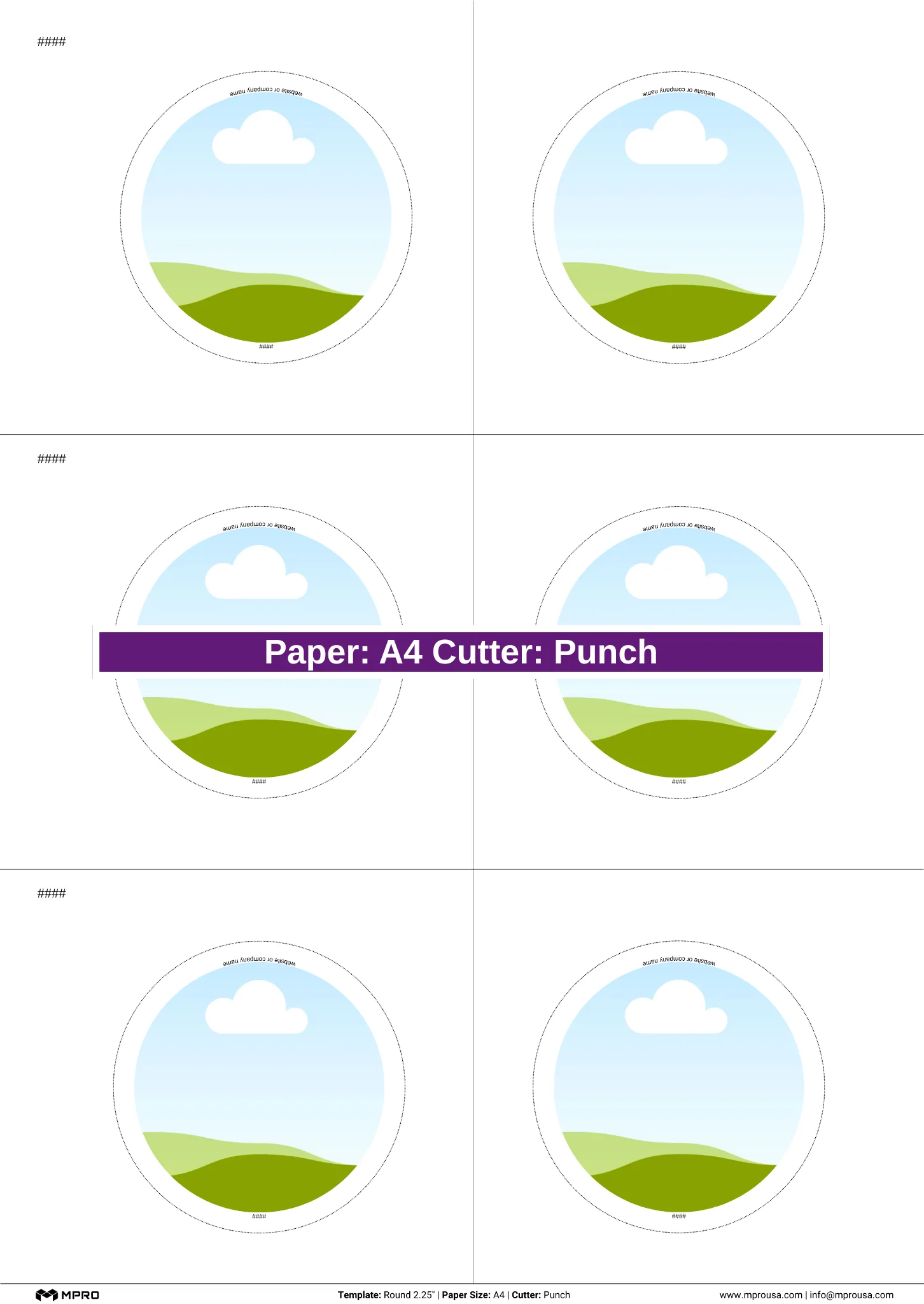 MPRO Round 2.25" Printing Templates - Image 4