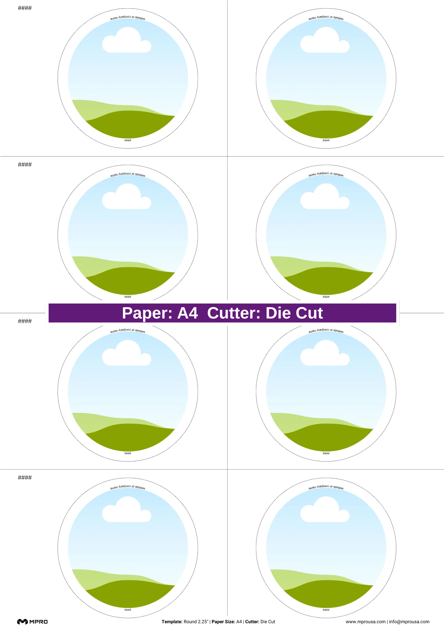 MPRO Round 2.25" Printing Templates - Image 5