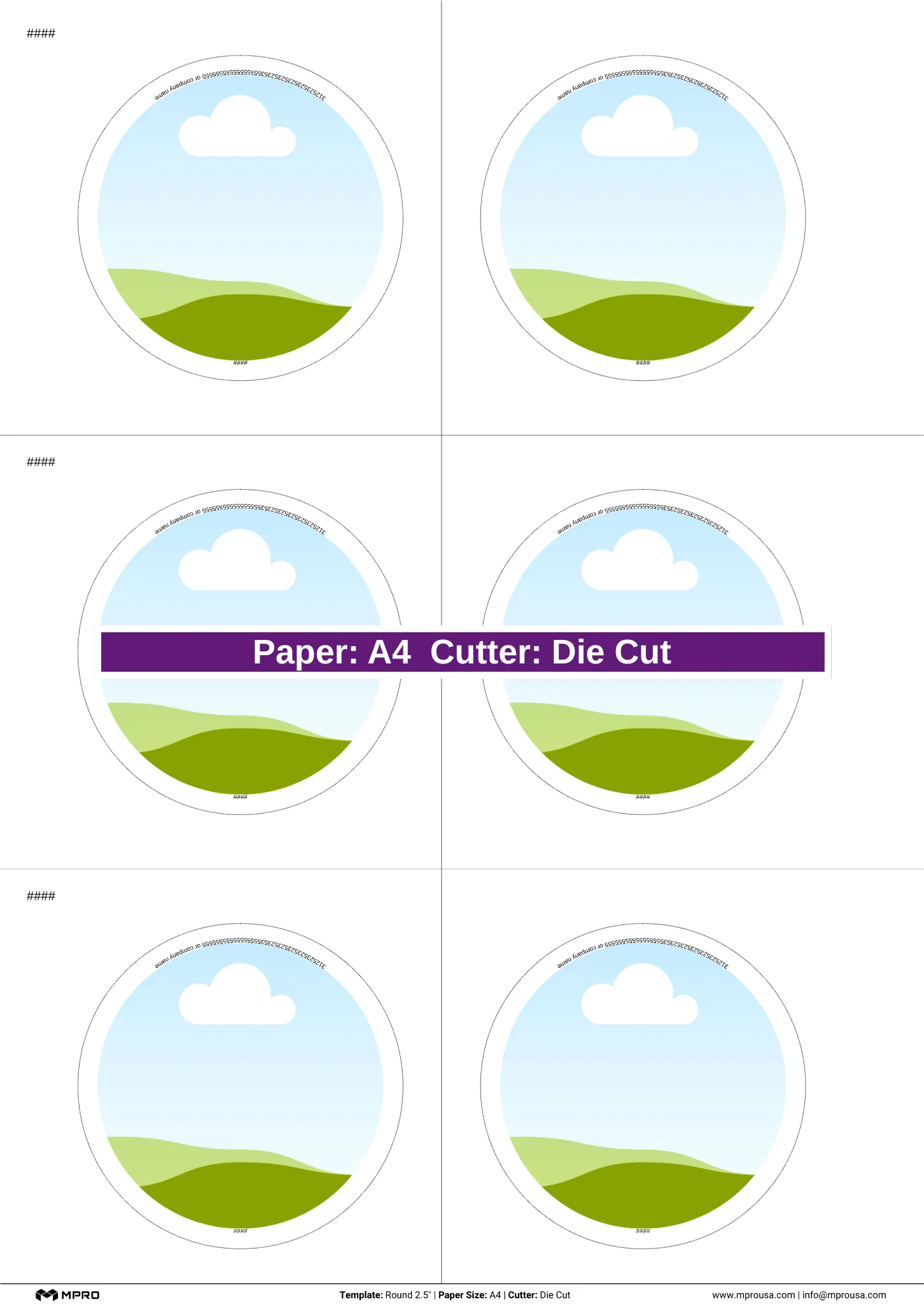 MPRO Round 2.5" Printing Templates - Image 5