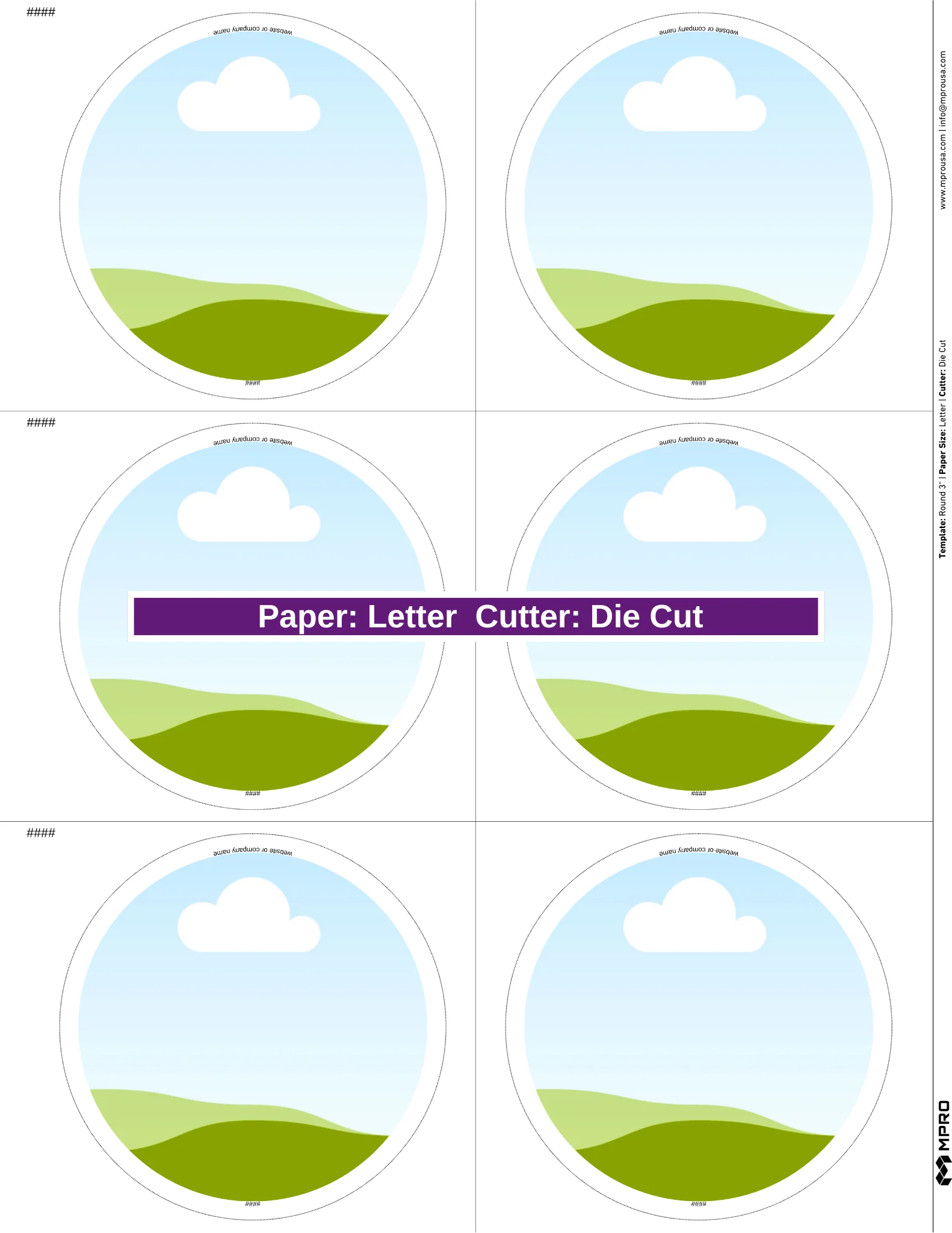 MPRO Round 3" Printing Templates - Image 3