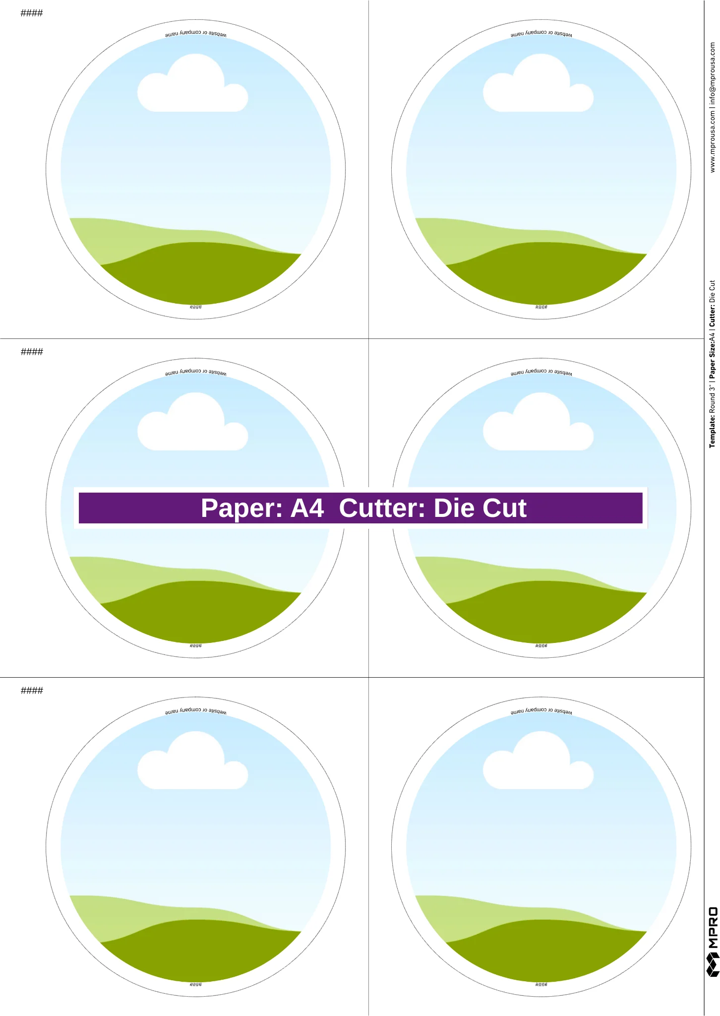MPRO Round 3" Printing Templates - Image 5