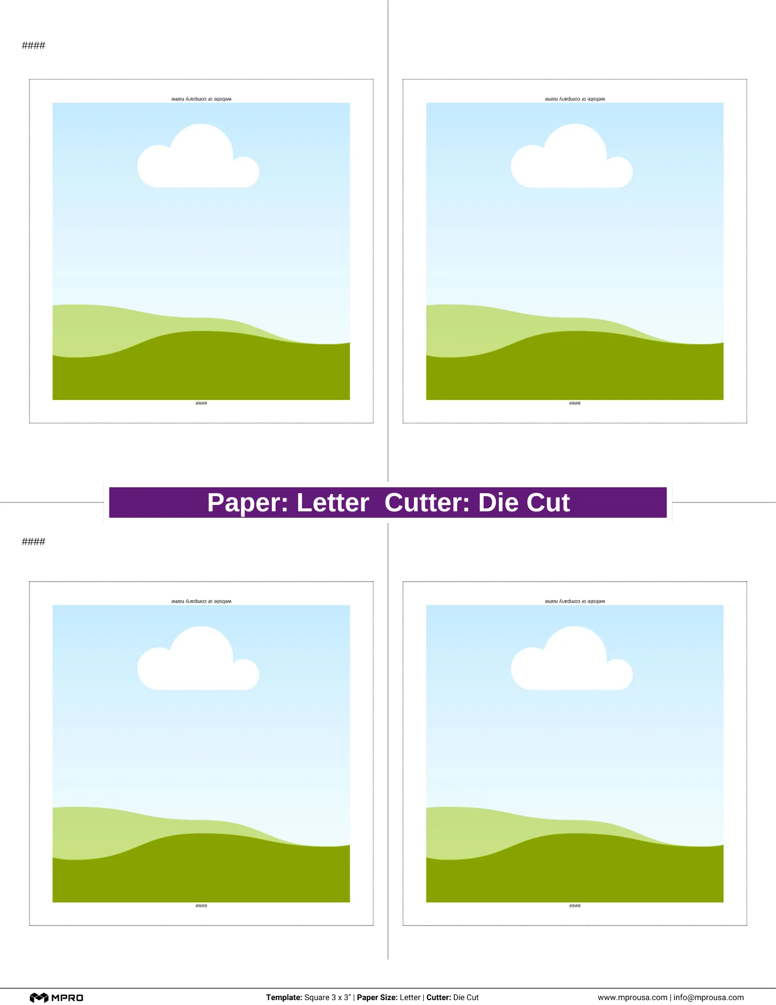 MPRO Square 3 x 3" Printing Templates - Image 3