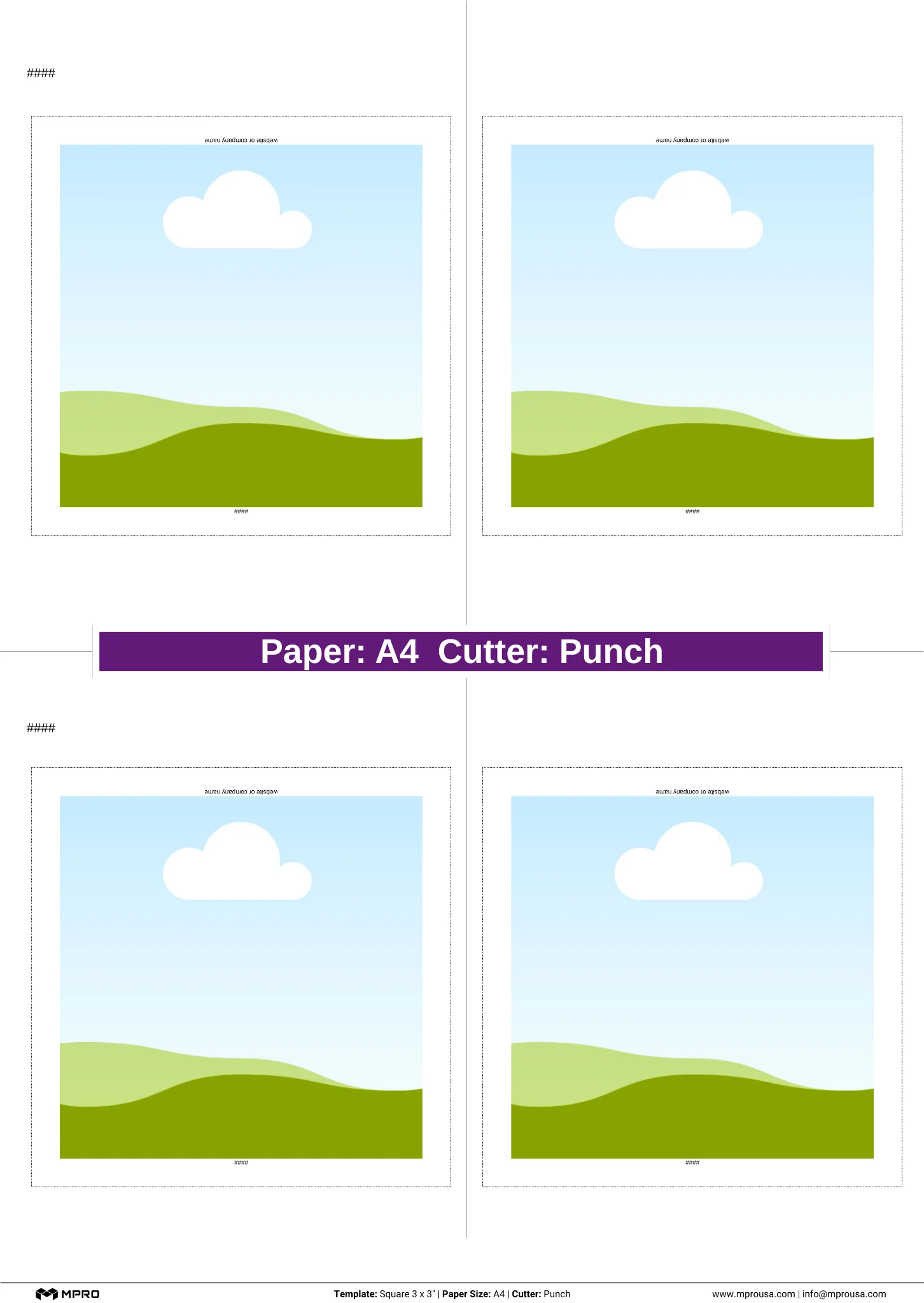 MPRO Square 3 x 3" Printing Templates - Image 4