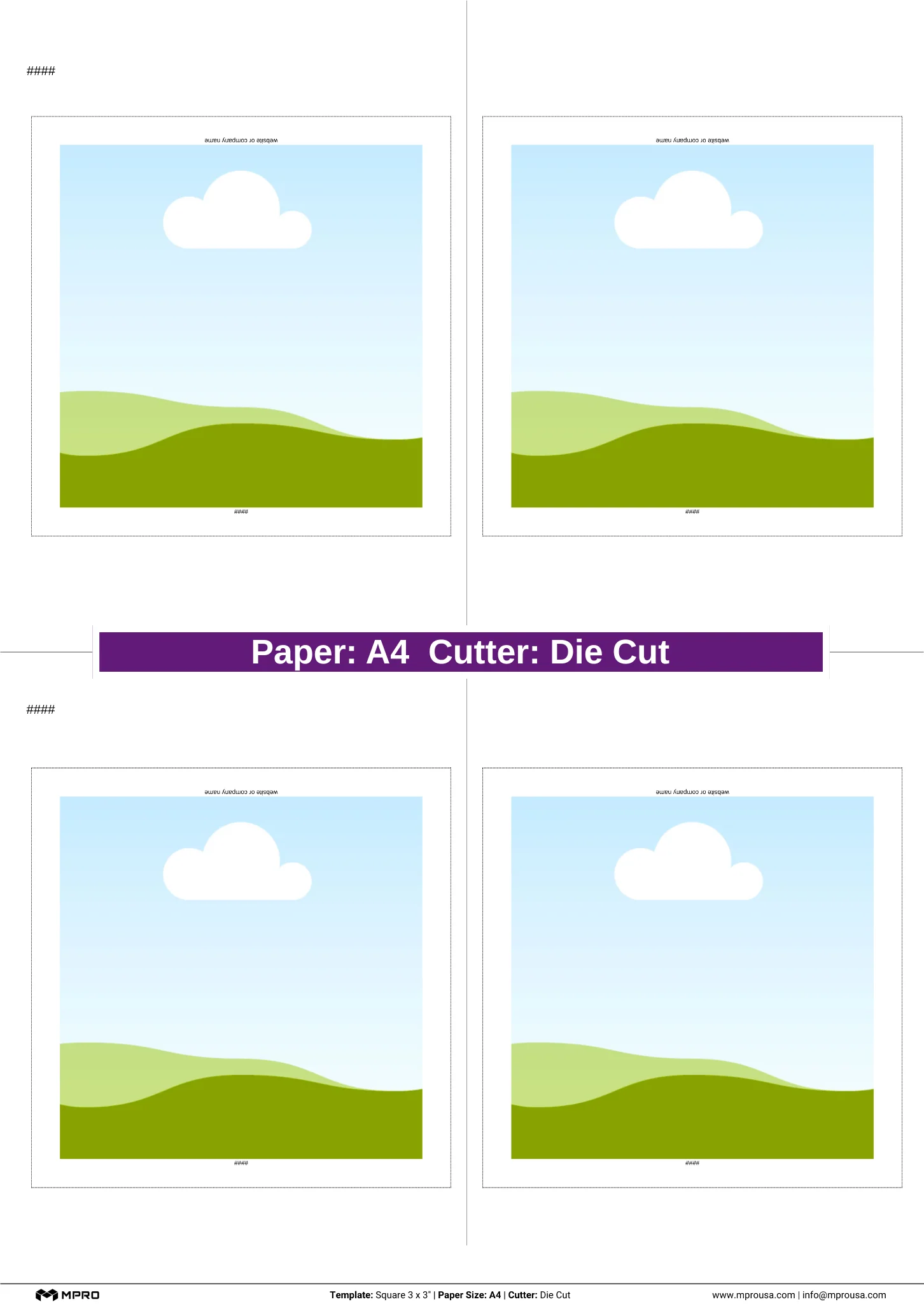 MPRO Square 3 x 3" Printing Templates - Image 5