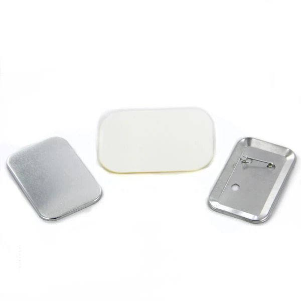 Pinned Back Button Supplies Rounded Corner Vertical Rectangle 2 x 3" for 1000 buttons