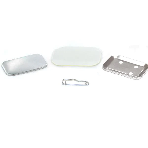 Unpinned Button Supplies Horizontal Rounded Corner Rectangle 1.75 x 2.75" for 1000 buttons