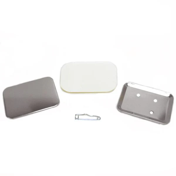 Unpinned Button Supplies Rounded Corner Rectangle 2.5 x 3.5 for 1000 buttons