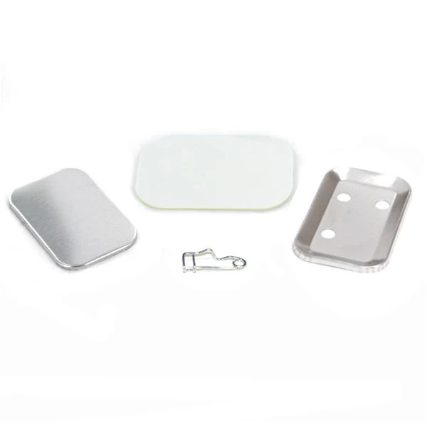 Unpinned Button Supplies Vertical Rounded Corner Rectangle 1.75 x 2.75" for 1000 buttons